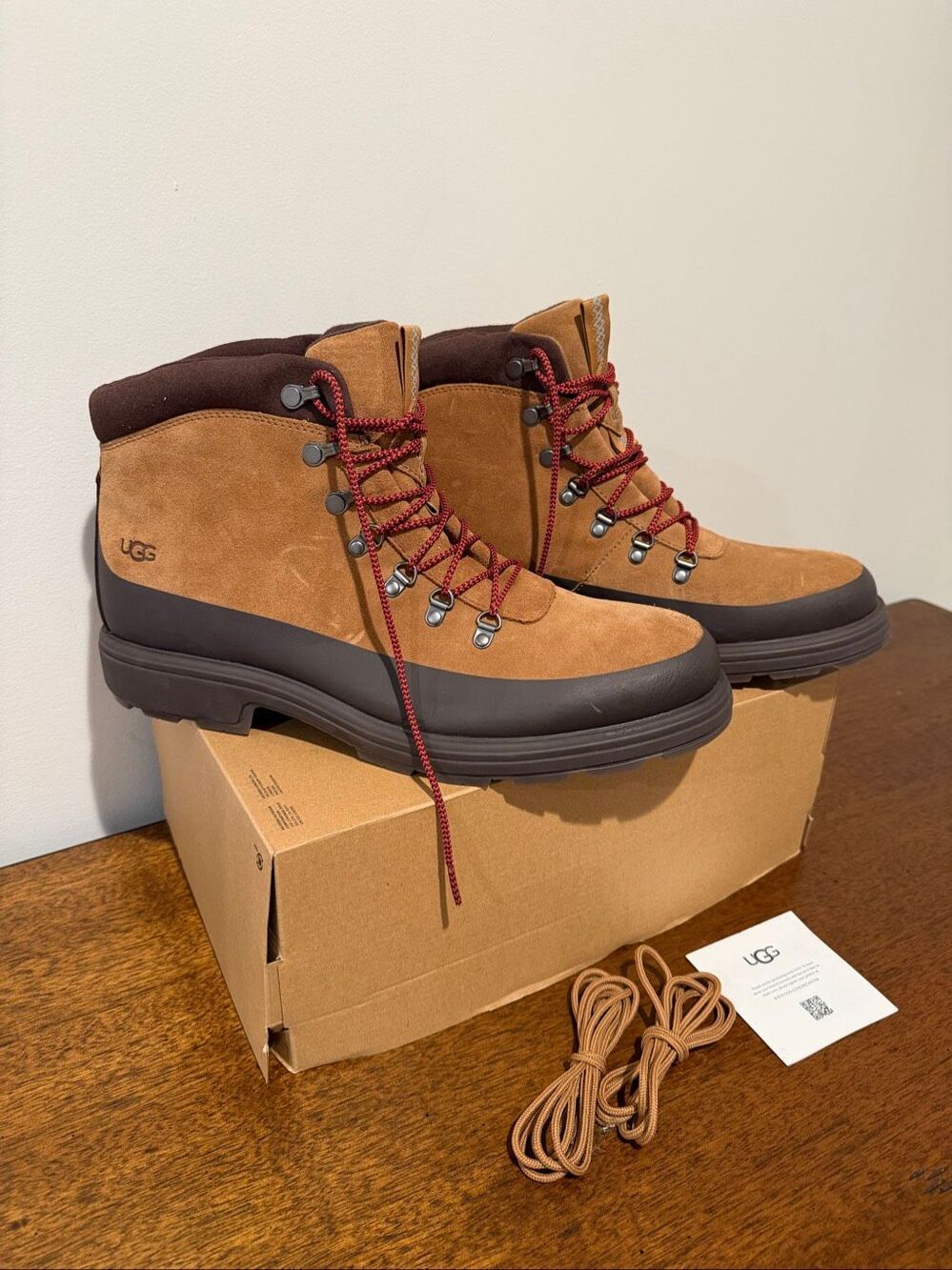UGG Men Biltmore Hiker Boots Chestnut Size 13 NIB Suede Waterproof NEW